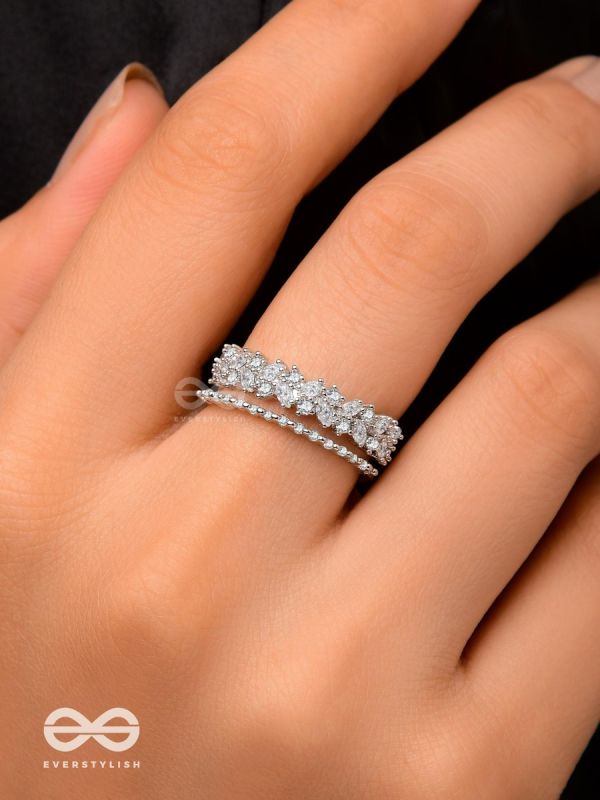 The Jewel Frost - Silver Cubic Zirconia Ring (Adjustable)