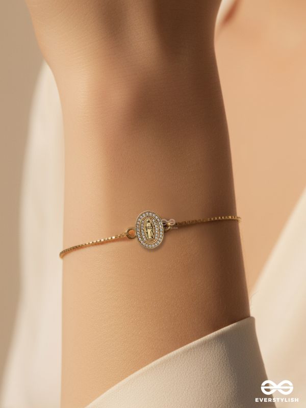 HOLY UTOPIA - GOLDEN BRACELET ENGRAVED WITH JESUS CHRIST