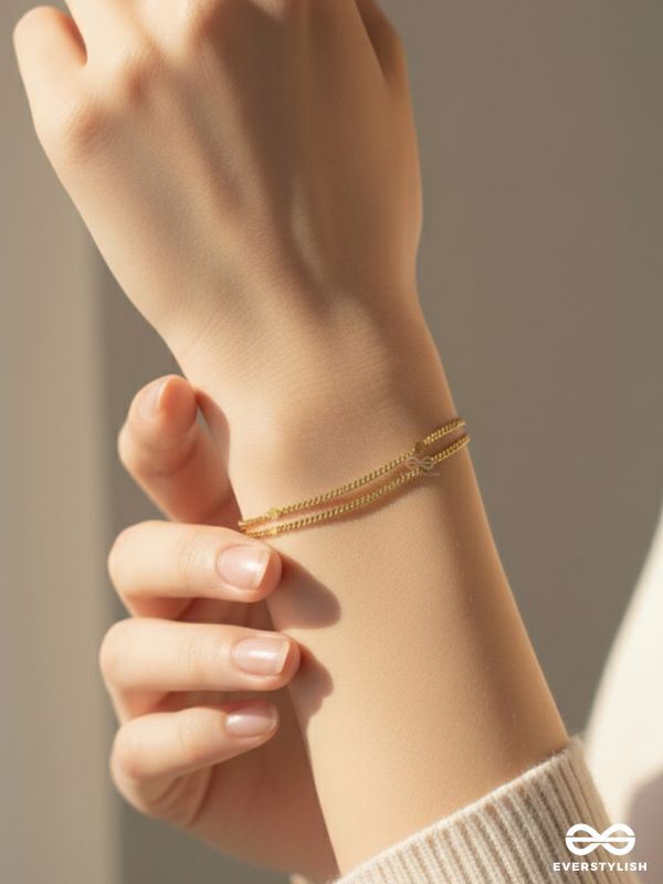 GOLDEN HARMONY - DOUBLE CHAIN STAINLESS STEEL BRACELET 