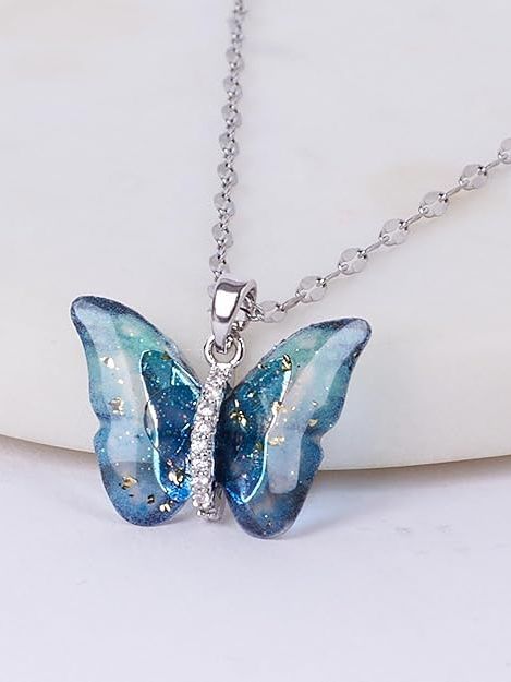 Ethereal Wings - Crystal Butterfly Necklace