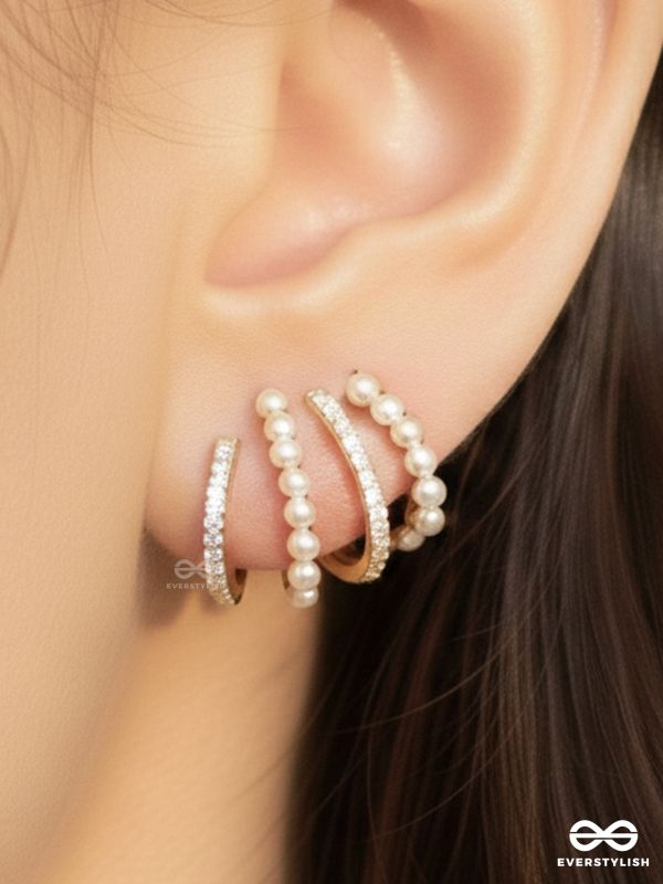 PEARL MATRIX – GEOMETRIC MULTI-ROW EAR CUFF