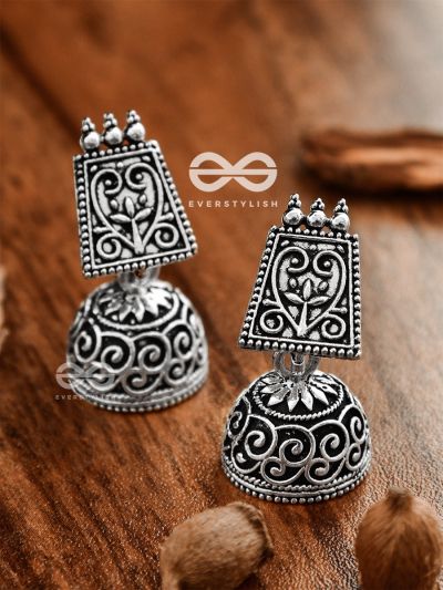 The Intricate Artwork Jhumkis - Tiny Trinket Earrings