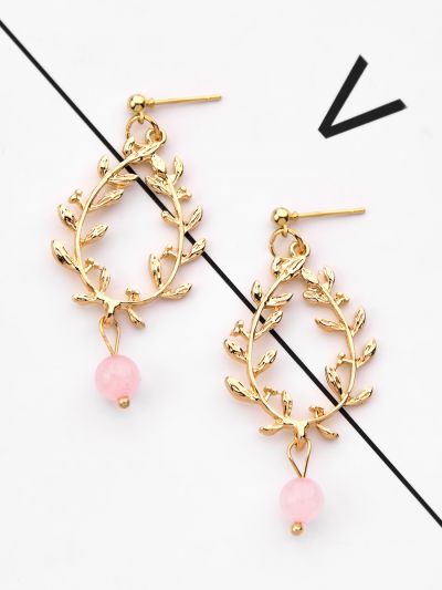The Converging Golden Branches - Golden Casual Earrings