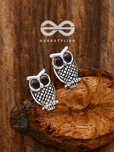 The Little Embellished Owls - Tiny Trinket Earrings