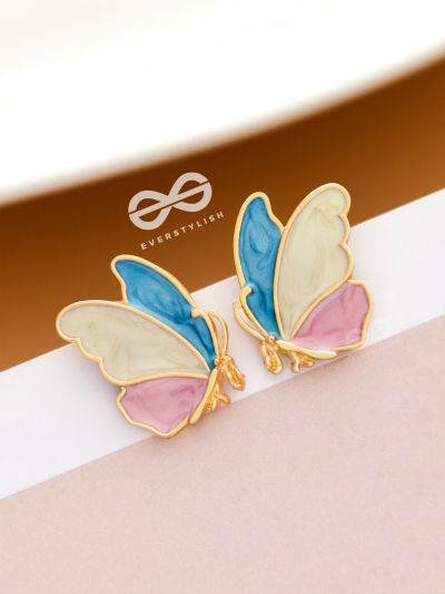 The Bewitching Butterflies - Statement Enamelled Studs
