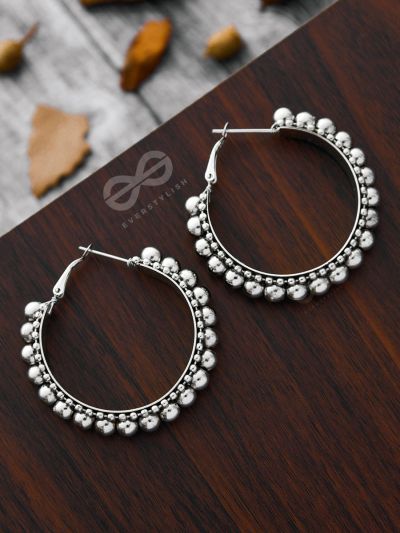 The Chic Intricacy - Oxidised Boho Hoops