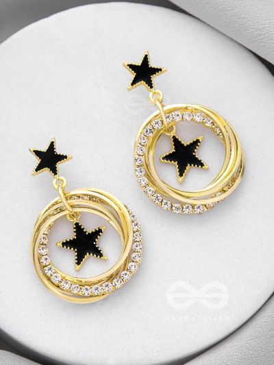 Starstruck- Golden Rhinestones Earrings