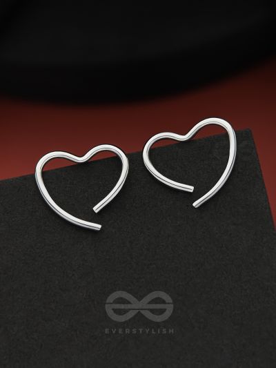 The Broken Heart- Elegant Silver Earrings