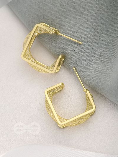 Hooked to Charm- Classic Golden Earrings