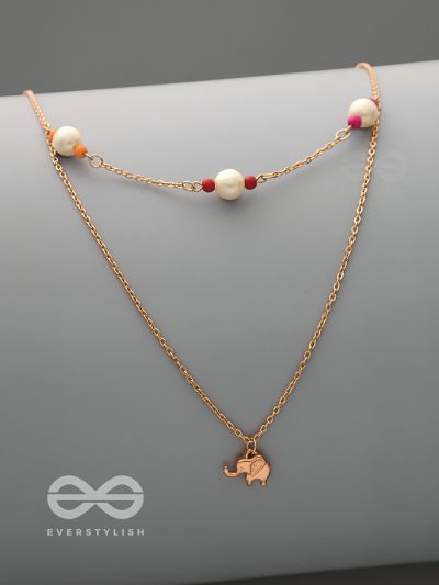 Elephant in Room- Golden Beads Necklace