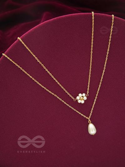 Lily of the Valley- Golden Pearl Necklace