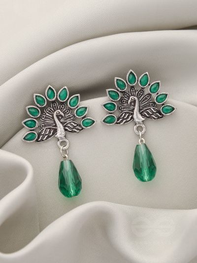 Wings of Fire- Tiny Trinket Earrings (Emerald Green)