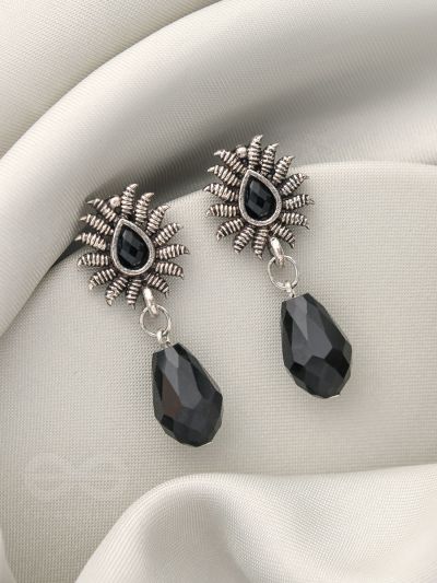 Drops of Light- Tiny Trinket Earrings (Midnight Black)
