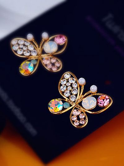 Dazzling Multi Hued Butterfly earrings