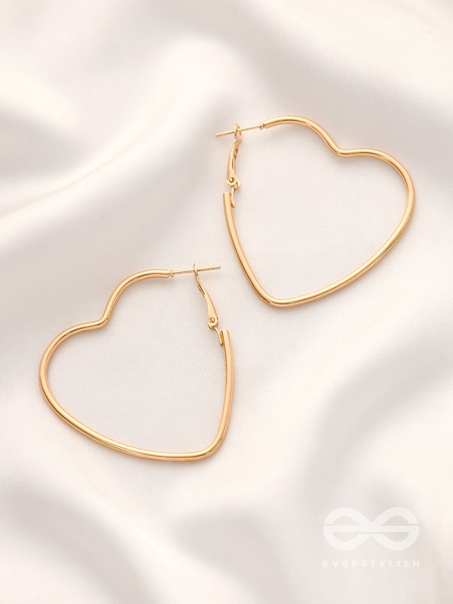Heart Hoop Earrings – Etymology Jewelry