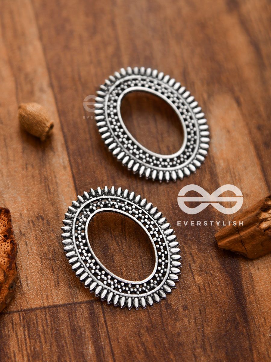 Trendy 92.5 Sterling Silver Boho Stone Hoop Dangle Earring