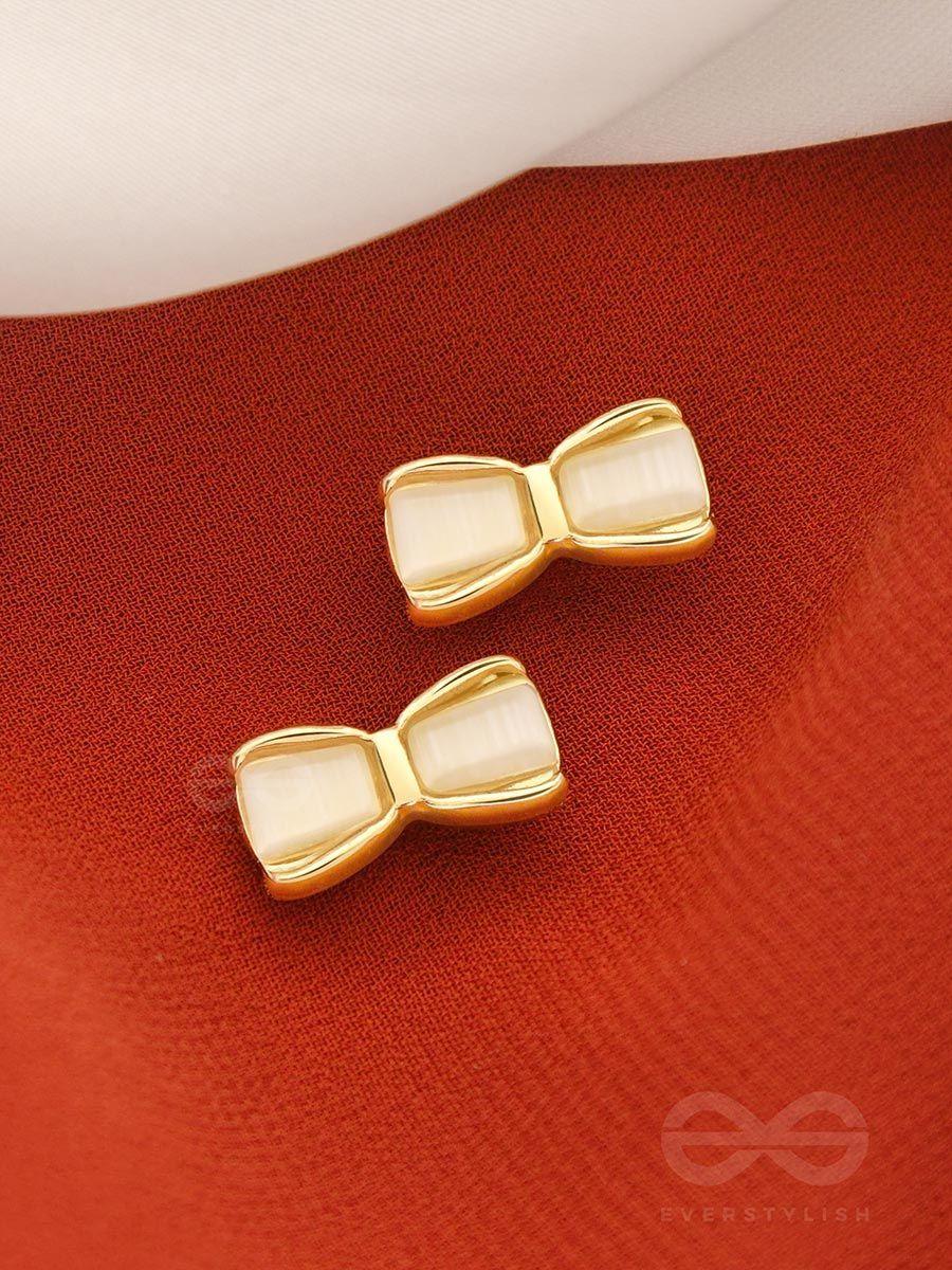Small Puff Bow Stud Earrings in Rose Gold  Bow Bangles