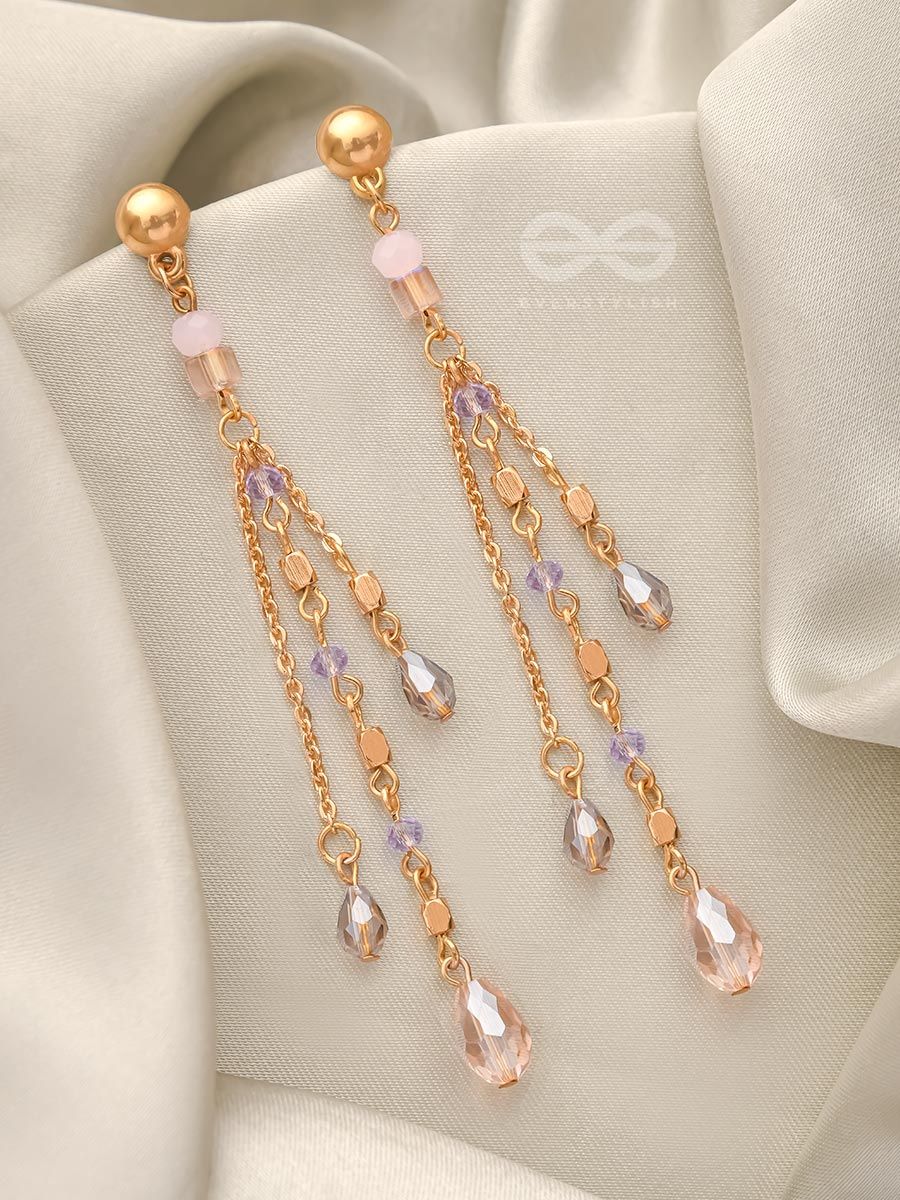 Kundan and Glass Beads Earrings - Greyish Black & Pink – Swarav Handicraft  USA