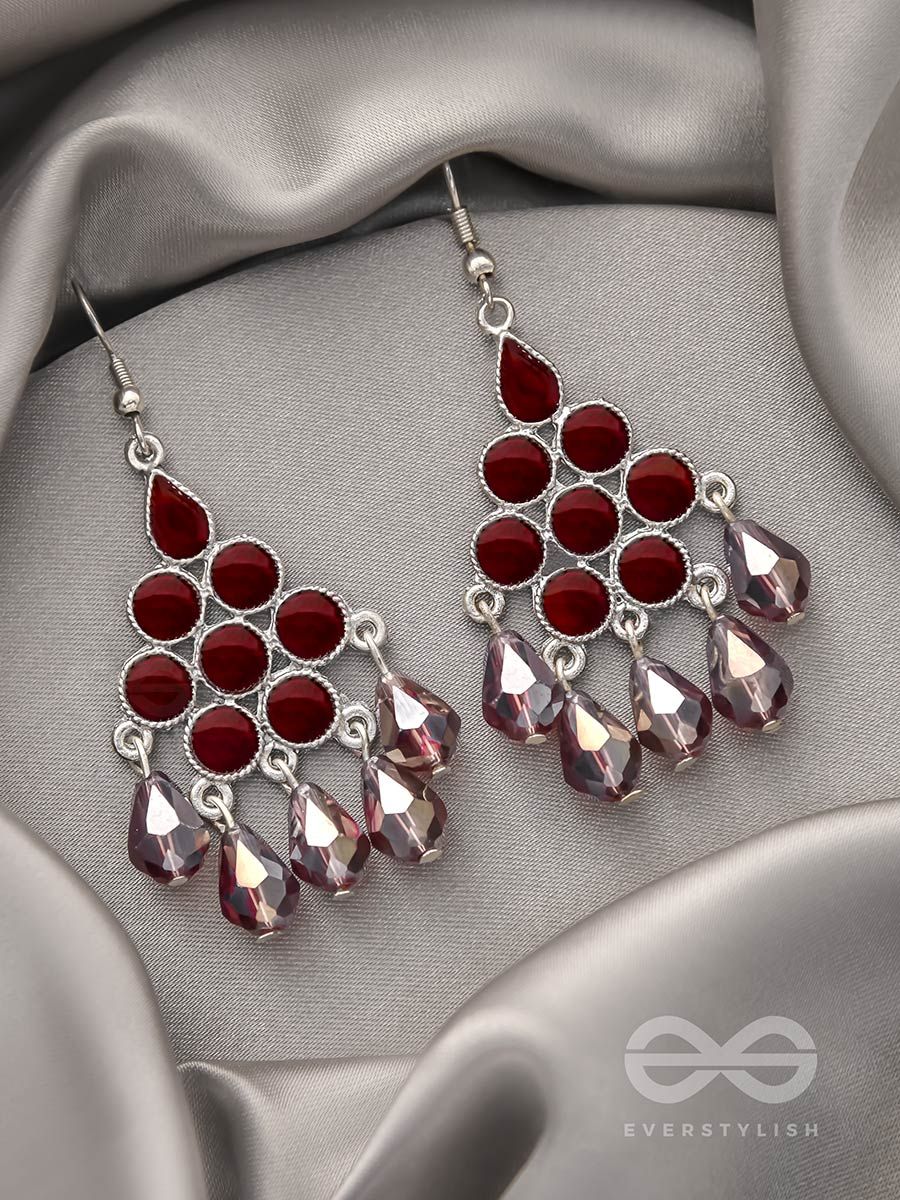 Earrings Black With Stones Wine Color – R'Laith-sgquangbinhtourist.com.vn