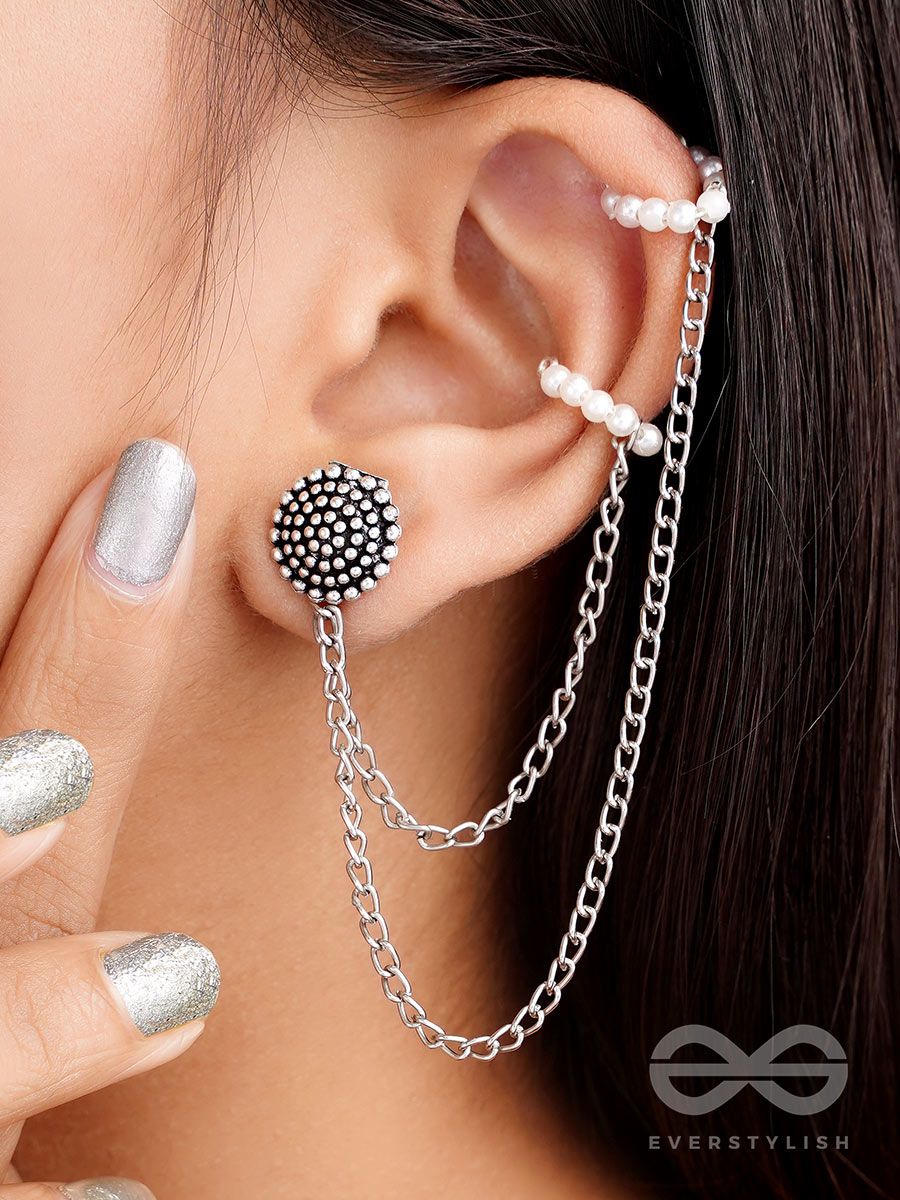 Sugar Rainbow Gemstone Crystal Baguette Ear Cuff Earring in Gold – MyBodiArt