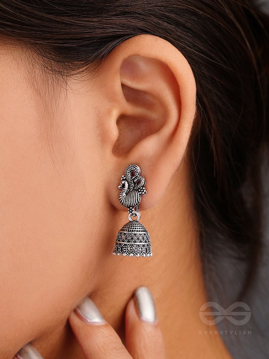 Small Silver Earrings Combo for Girls oxidised ear rings for Women pack of 3