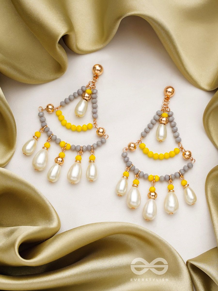 Golden Pearl Earrings- Traditional Moti Earrings – Hayagi