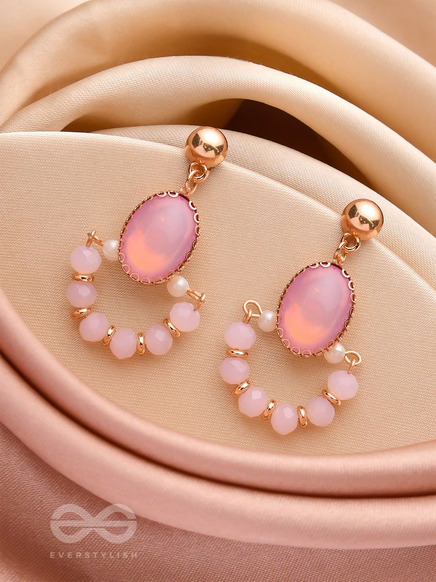 Mini Pink Pearl Teardrop Earrings – MishaHawaii