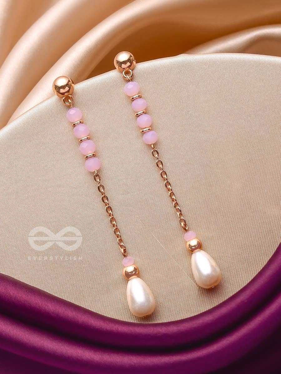 The Strawberry Swing- Golden Pearl Earrings