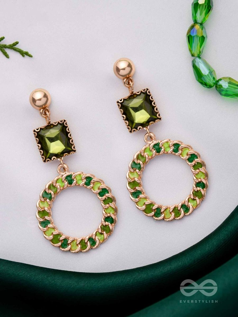 Gold Plated Green Chandbali Earrings for western Outfit – Silvermerc Designs