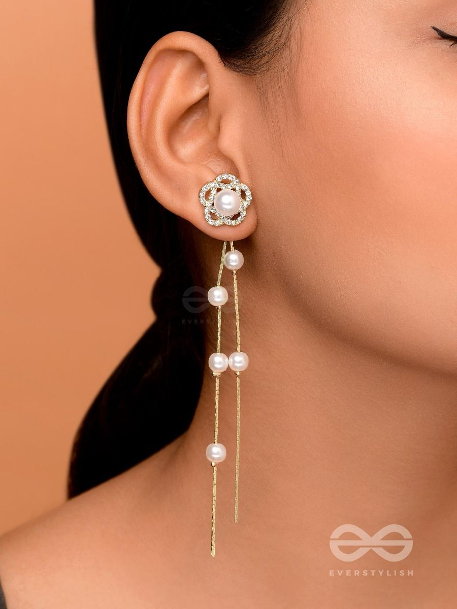 Buy Pearl Drop Earrings Rose Gold Pearl Earring Statement Earrings Online  in India  Etsy