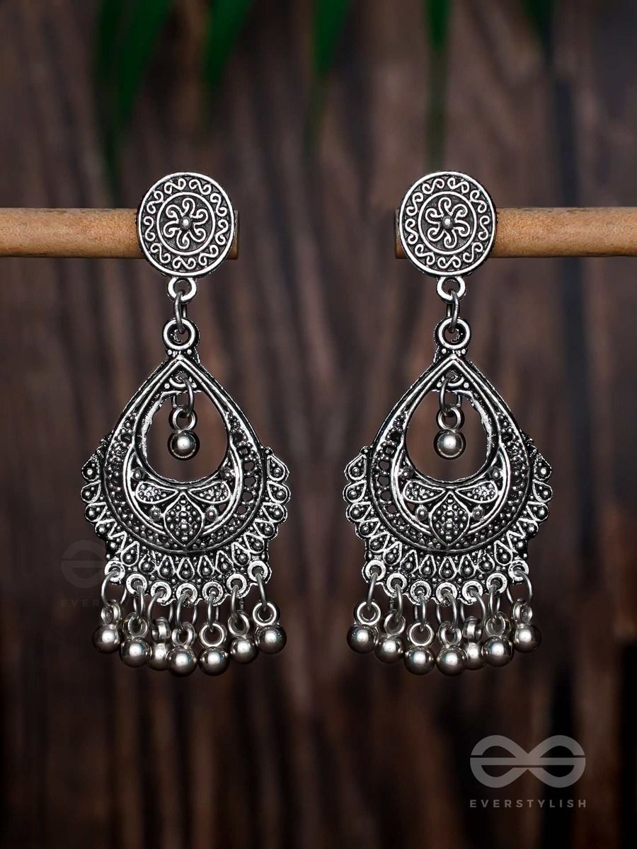 Silver tribal boho earring – Eta Jewels