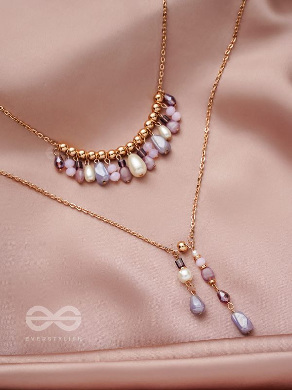 The Grey Storm- Golden Layered Necklace