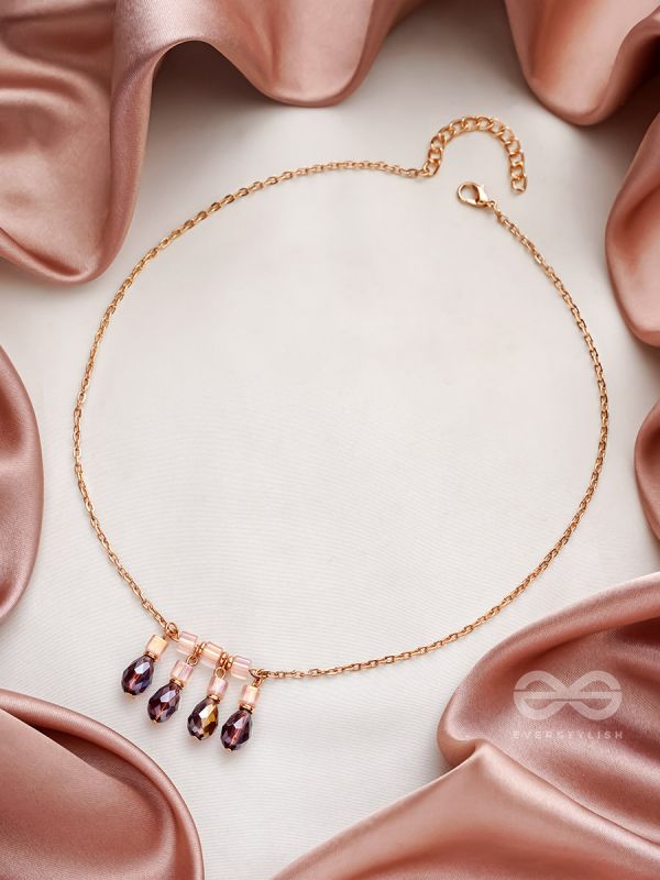 The Caramel Rain- Golden Embellished Necklace