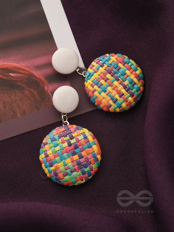 The Crayon ColourSplash - Woven Handicraft Earrings