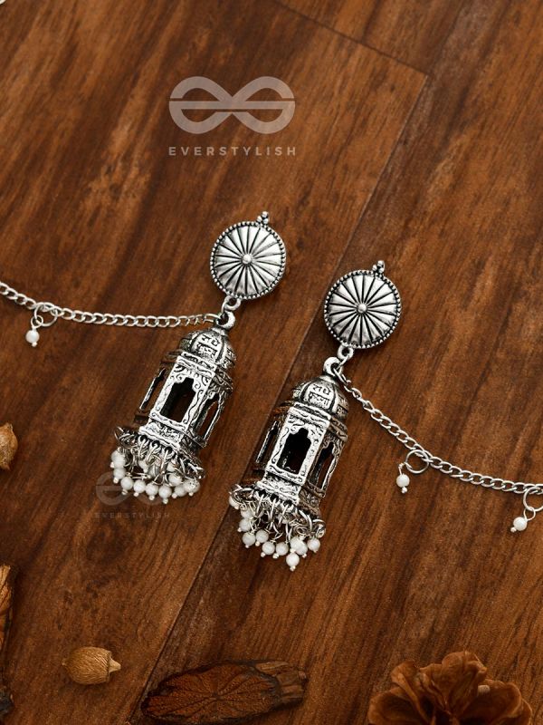 Silver Jhumka Ethnic Silver Oxidized Indian Trendy Earrings   islamiyyatcom