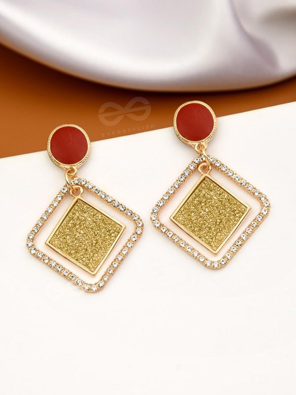 Golden# Glam and Gorgeous - Statement Earrings