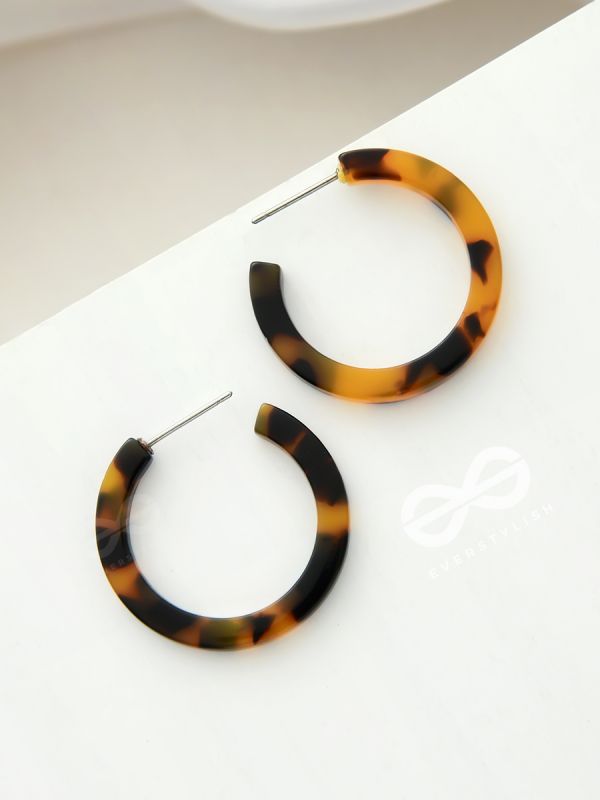 Embracing the Wild Side - Statement Acrylic Hoops