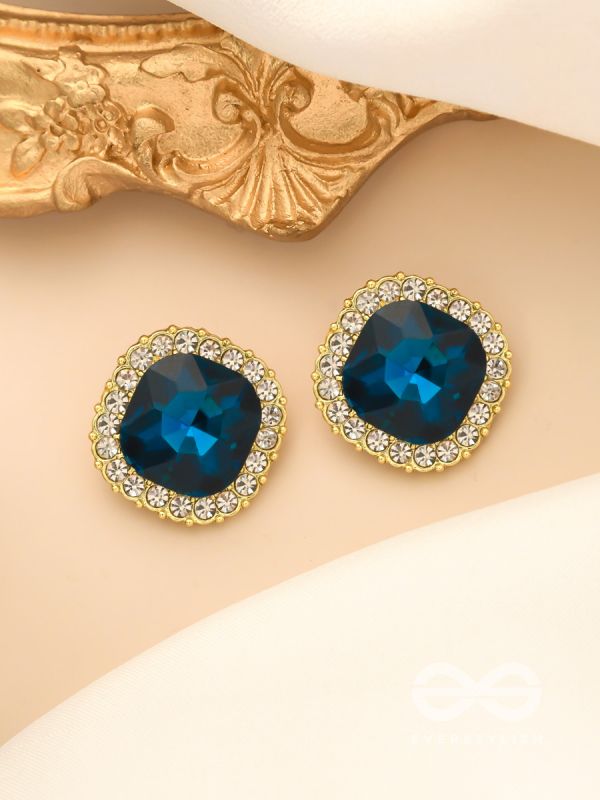 Vintage Shashi Iris Lemon and Royal Blue Gold-Vermeil Earrings : Museum of  Jewelry