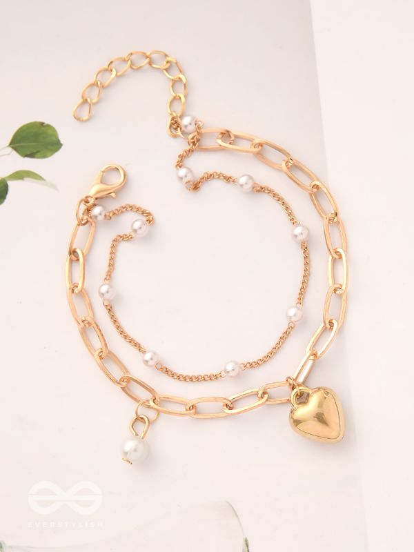 Bottom of Heart- Golden Layered Bracelet