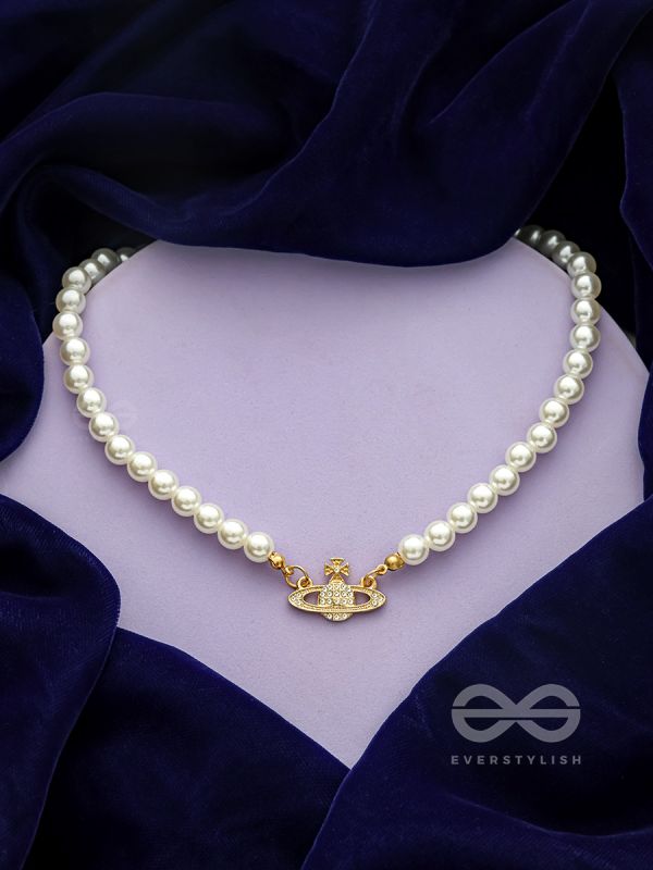 The Crown of Glory- Golden Pearl Necklace