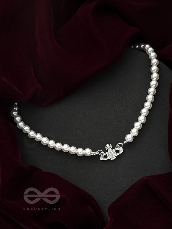 The Crown of Glory- Silver Pearl Necklace