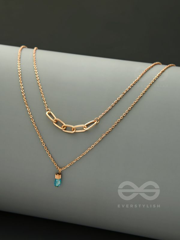 Drop-Dead Dazzling- Golden Layered Necklace