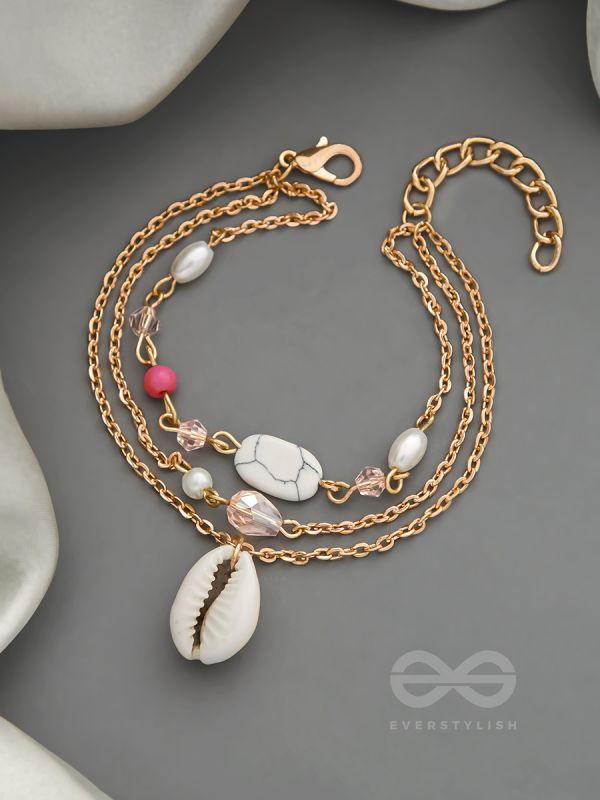 Stoned with Style- Golden Stone Bracelet