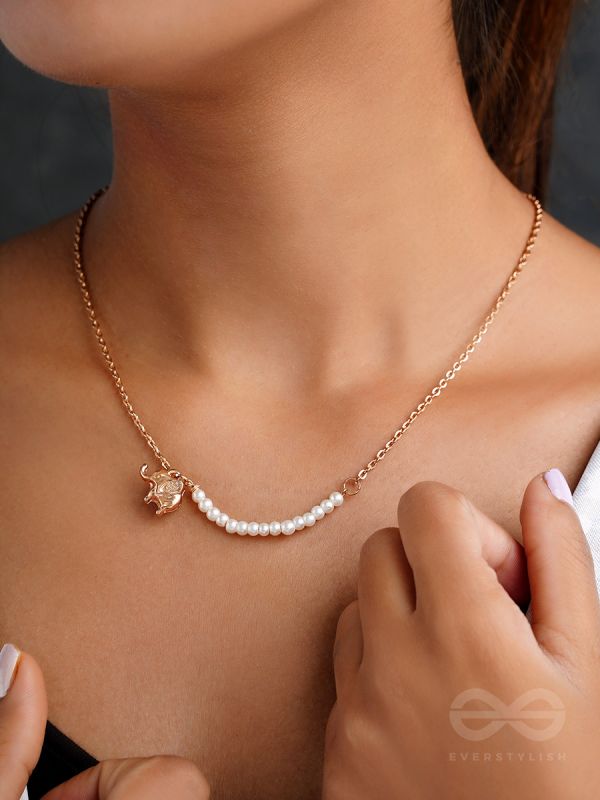 The Jungle Safari- Golden Beads Necklace With Anti-Tarnish Coating 