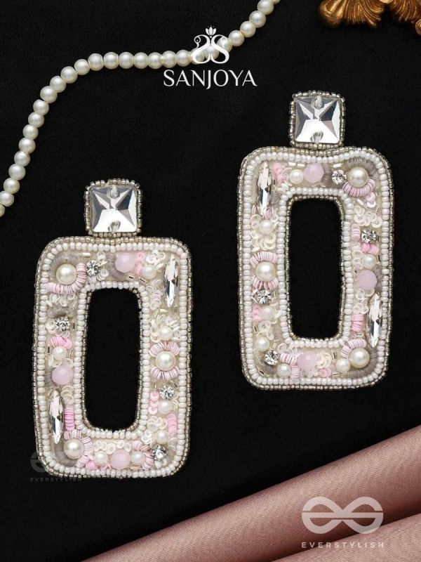 Avaroha- The Heavenly- Stones, Sequins and Pearls Embroidered Earrings