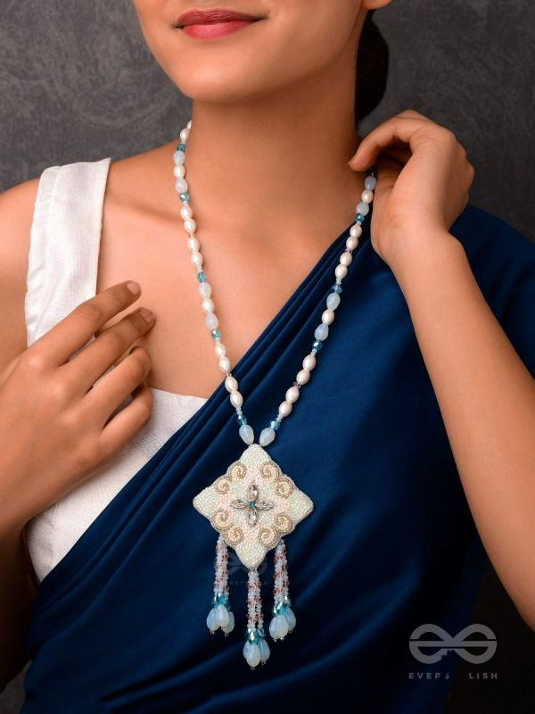 Lavnika- The Charming- Sequins, Stones and Beads Embroidered Necklace 