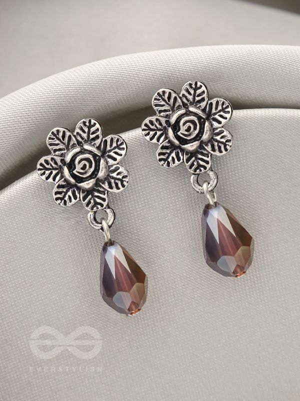 The Frosted Flower- Tiny Trinket Earrings (Lavender)