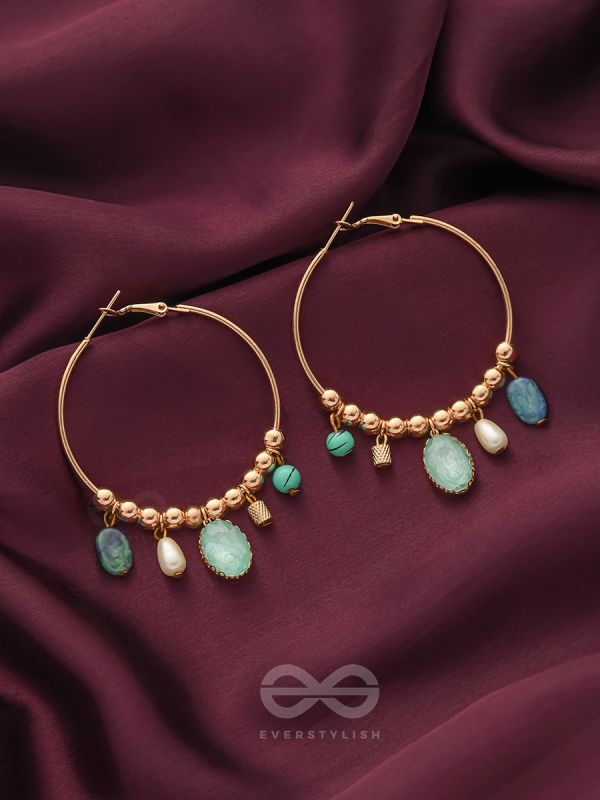 The Jazzy Cosmos- Golden Embellished  Earrings