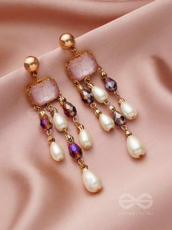 The Jazzy Chandelier- Golden Embellished Earrings