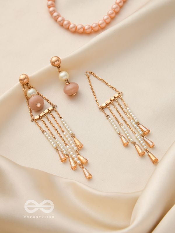 The Bermuda Triangle- Golden Embellished Earrings